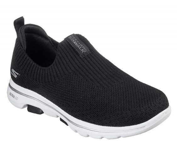 Dámské Mokasíny Skechers GOwalk 5 - Trendy Černé Bílé | EMYZNGW-45