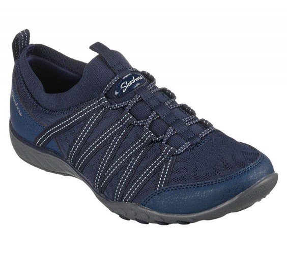 Dámské Mokasíny Skechers Relaxed Fit: Breathe-Easy - First Light Tmavě Blankyt | MFPKNLG-25