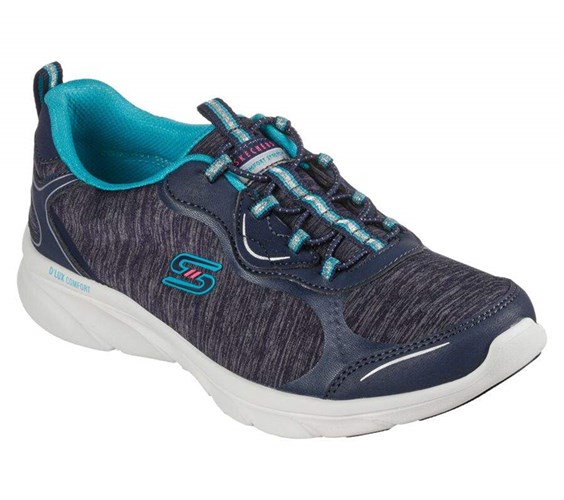 Dámské Mokasíny Skechers Relaxed Fit: D'Lux Pohodlí - Sunny Oasis Tmavě Blankyt | CPSEZLN-25