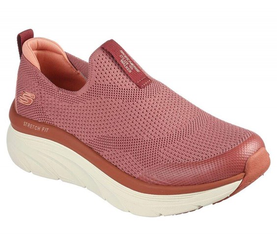 Dámské Mokasíny Skechers Relaxed Fit: D'Lux Walker - Quick Upgrade Tmavě Růžové | MDAGJCY-48