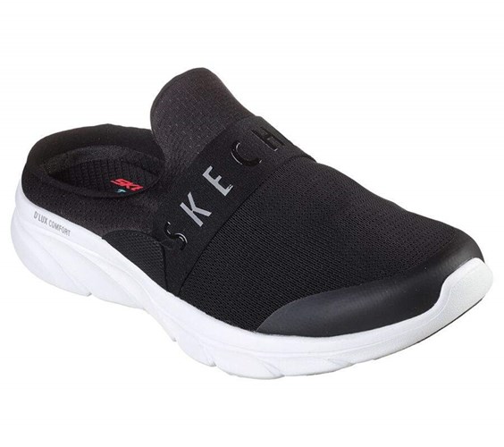 Dámské Mokasíny Skechers Relaxed Fit: D'Lux Pohodlí - Enthusiast Černé Bílé | MLXQOZP-47