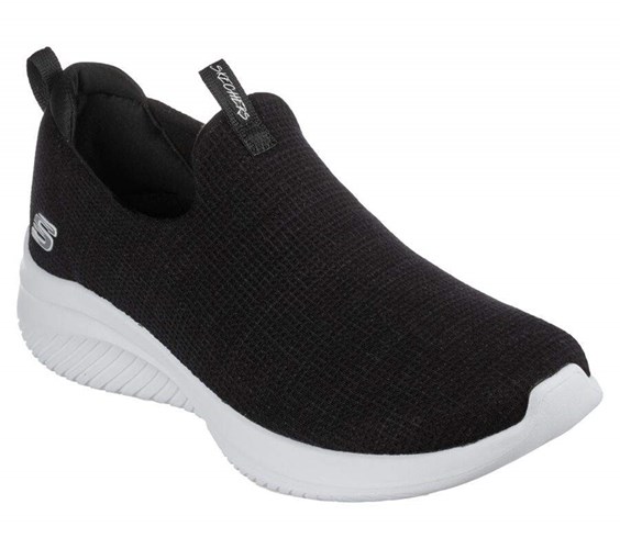 Dámské Mokasíny Skechers Ultra Flex 3.0 - Soft Classics Černé Bílé | LANPRQU-02