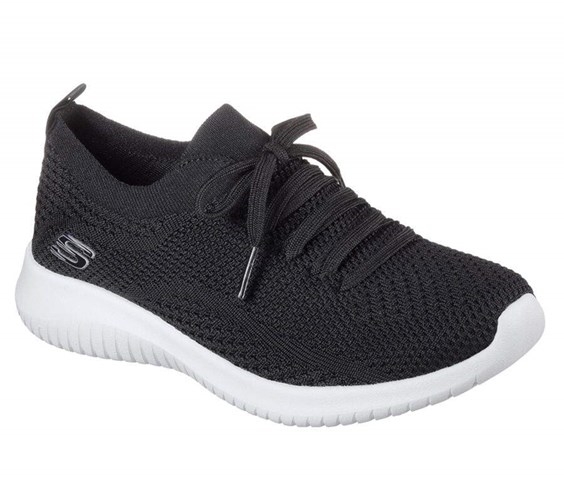 Dámské Mokasíny Skechers Ultra Flex - Statements Černé Bílé | DNWBMUL-84