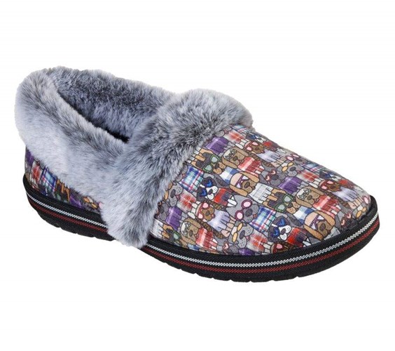 Dámské Pantofle Skechers BOBS Too Cozy - Mad Plaid Černé Viacfarebný | YXVGTSF-64