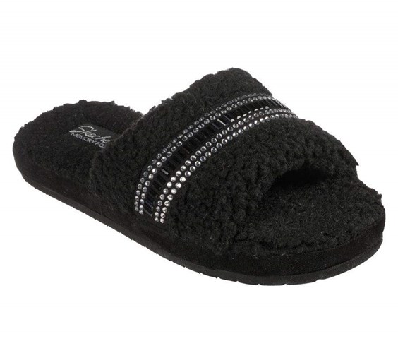 Dámské Pantofle Skechers Cozy Pantofle - Bling It Černé | GLTYRBK-41