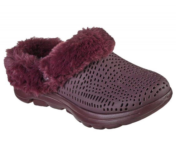 Dámské Pantofle Skechers Foamies: GO WALK 5 - Cozy Embrace Vínové | QADPZRF-73