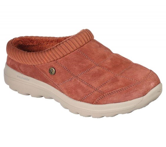 Dámské Pantofle Skechers GOlounge: GOwalk Lounge - Easygoing Červené | VWIBAGH-45