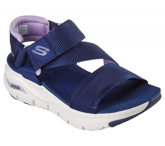 Dámské Sandály Skechers Arch Fit - Pop Retro Tmavě Blankyt Fialové | SWHDFEN-24