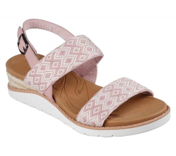 Dámské Sandály Skechers BOBS Beach Kiss - Ocean Rush Růžové | CIEQHZD-05