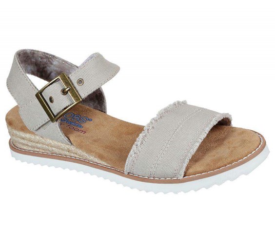 Dámské Sandály Skechers BOBS Desert Kiss - Adobe Princess Šedé Hnědé | ANCGRXW-65