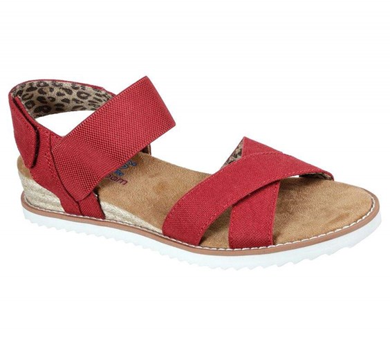 Dámské Sandály Skechers BOBS Desert Kiss - Secret Picnic Červené | FQIDLVO-25