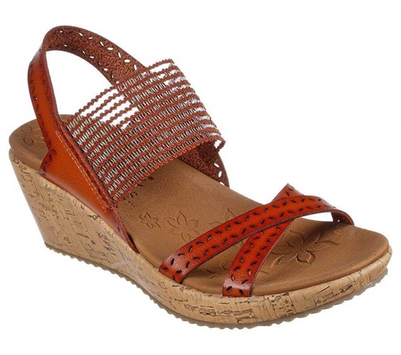 Dámské Sandály Skechers Beverlee - Boho Glow Oranžové | ZMBJXKA-72