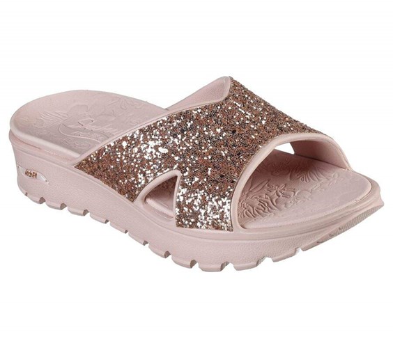 Dámské Sandály Skechers Foamies: Arch Fit Footsteps - Dazzled Girl Růžové | ILZFWCT-49