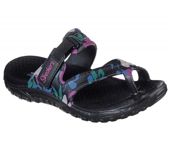 Dámské Sandály Skechers Foamies: Reggae - Rainforest Černé | CXOBSRQ-39