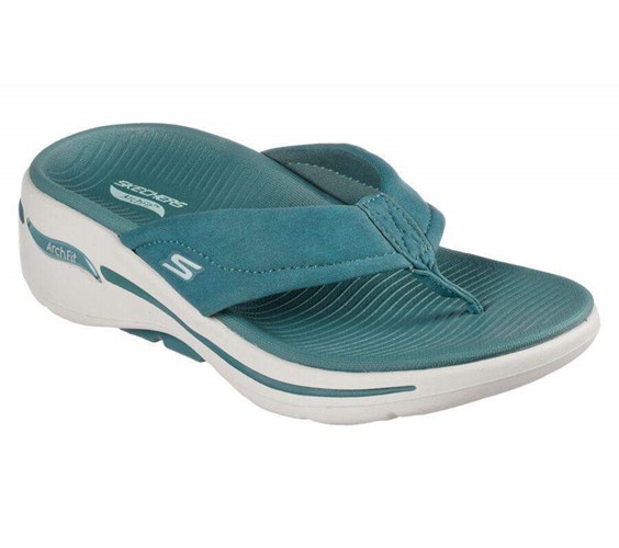 Dámské Sandály Skechers GO WALK Arch Fit - Astound Tyrkysové | MGKPXZE-01