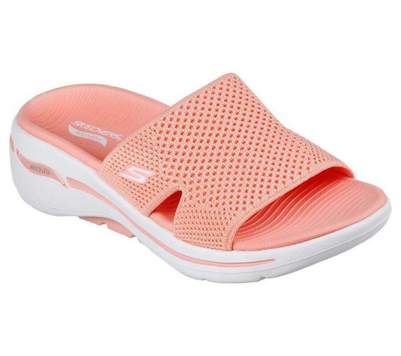 Dámské Sandály Skechers GO WALK Arch Fit - Worthy Koralove | QBUMFKT-46