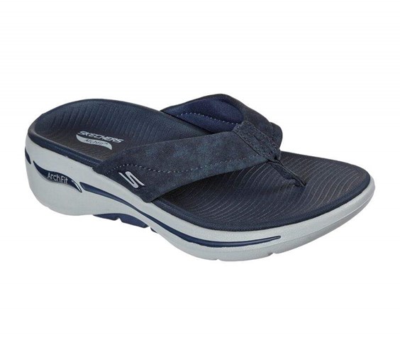 Dámské Sandály Skechers GO WALK Arch Fit - Astound Tmavě Blankyt Šedé | SZUYGDX-23