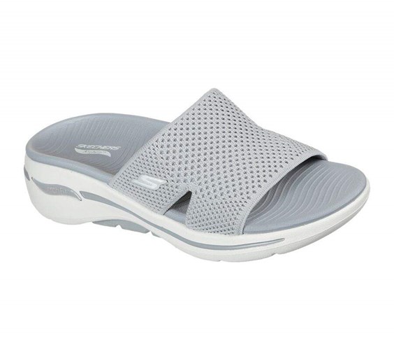 Dámské Sandály Skechers GO WALK Arch Fit - Worthy Šedé | TRCHEFY-93