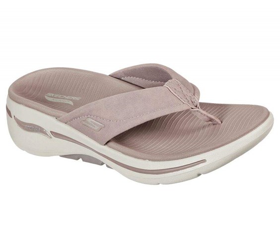 Dámské Sandály Skechers GO WALK Arch Fit - Astound Hnědé | UWMXLEF-98