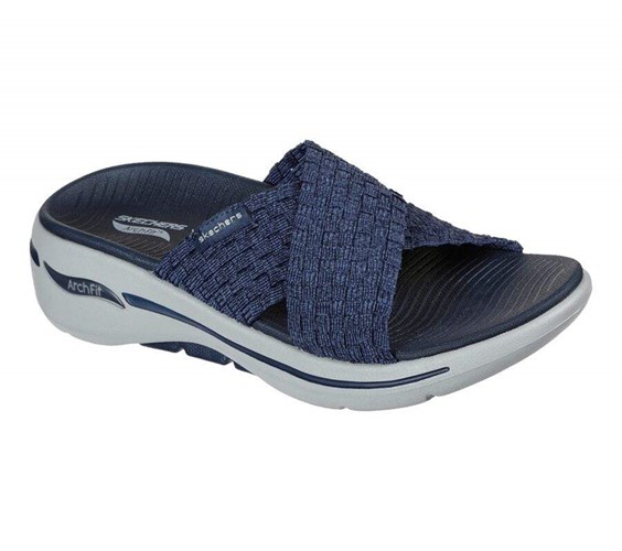 Dámské Sandály Skechers GO WALK Arch Fit - Wondrous Tmavě Blankyt | UXOWJSY-78