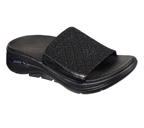 Dámské Sandály Skechers GOwalk Arch Fit - Bonita Černé | PSCJHQY-70