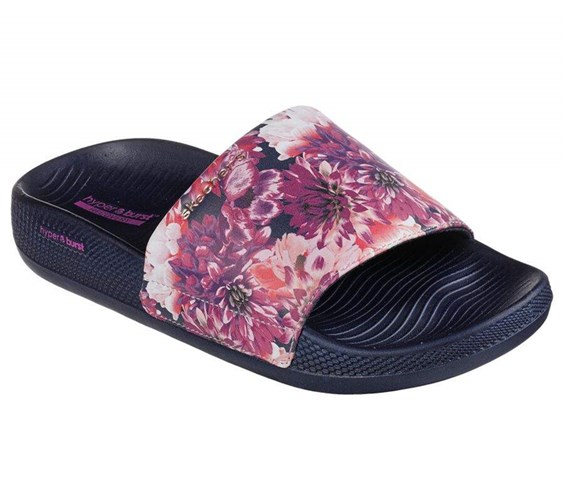 Dámské Sandály Skechers Hyper Pantofle - Floral Blooms Tmavě Blankyt Viacfarebný | AXHBKOE-75