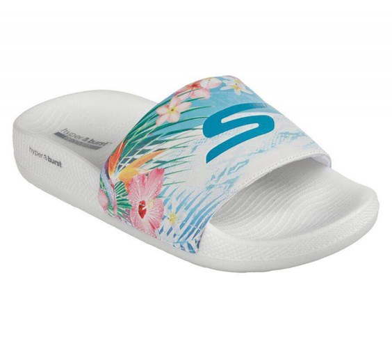 Dámské Sandály Skechers Hyper Pantofle - Under the Palms Bílé Viacfarebný | NPXRDFH-25