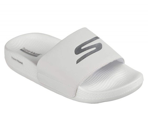 Dámské Sandály Skechers Hyper Pantofle - Superb Bílé | XJKQGMY-80