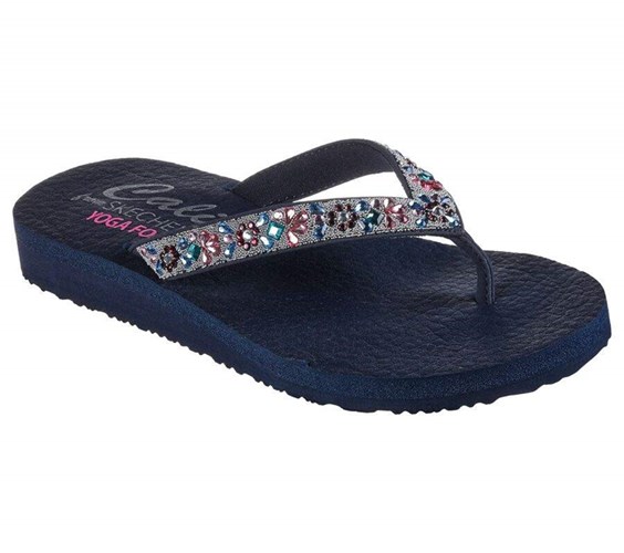 Dámské Sandály Skechers Meditation - Garden Bliss Tmavě Blankyt | VTIERCK-27