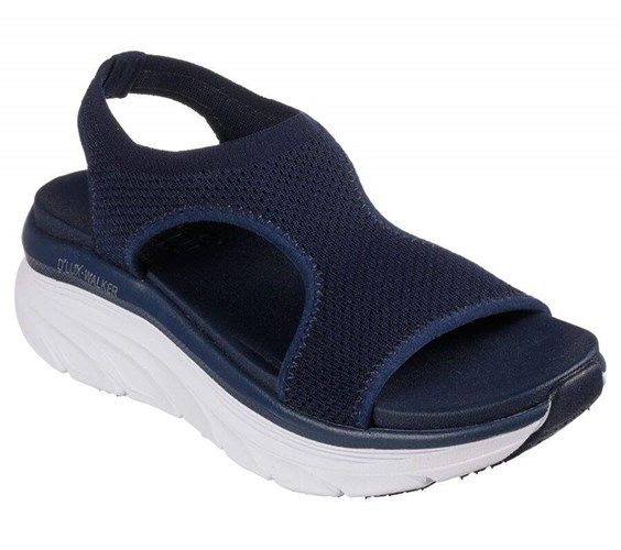 Dámské Sandály Skechers Relaxed Fit: D'Lux Walker - Retro Sun Tmavě Blankyt | IDCSTEY-58