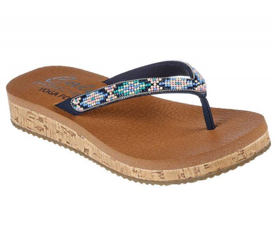 Dámské Sandály Skechers Sandcomber - Aztec Stunner Tmavě Blankyt Viacfarebný | VBHDUOL-51