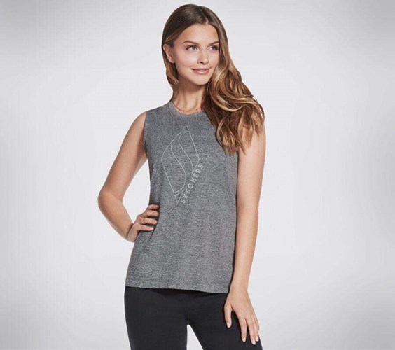 Dámské Tank Tops Skechers GOwalk Apparel GODRI Essential Černé | GYKQJWD-70