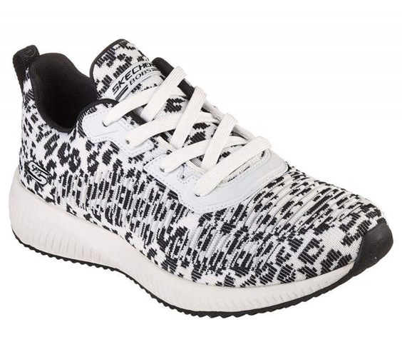 Dámské Tenisky Skechers BOBS Sportovní Squad - Mighty Cat Bílé Černé | WVLMCXG-53