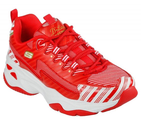 Dámské Tenisky Skechers D'Lites 4.0 - Candy Canes Červené Bílé | BMRXHJW-13