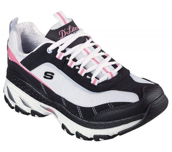 Dámské Tenisky Skechers D'Lites Arch Fit - Naturalist Černé Růžové | SJHIREQ-50