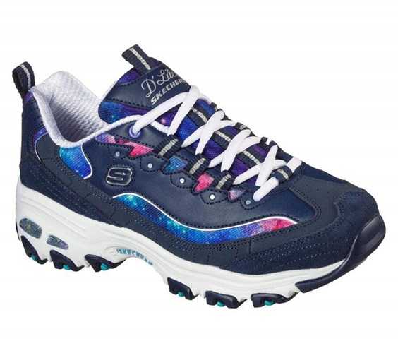 Dámské Tenisky Skechers D'Lites - Galaxy Fantasy Tmavě Blankyt Viacfarebný | VFXQRNU-84