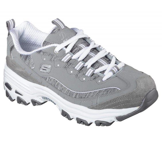 Dámské Tenisky Skechers D'Lites - Me Time Šedé Bílé | XKDIPMB-96