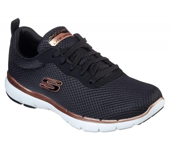 Dámské Tenisky Skechers Flex Appeal 3.0 - First Insight Černé | EIYFNTR-01