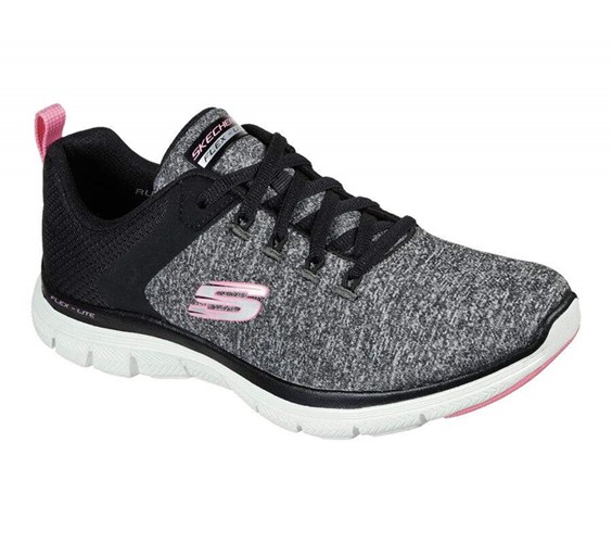 Dámské Tenisky Skechers Flex Appeal 4.0 Černé Růžové | QDKLBMO-47