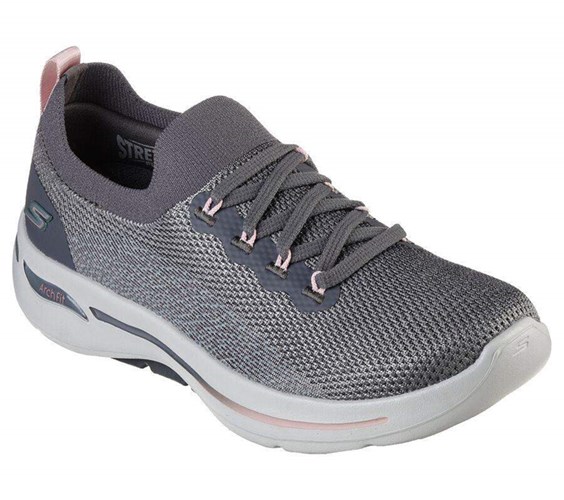 Dámské Tenisky Skechers GO WALK Arch Fit - Clancy Šedé Růžové | HPTSBCX-75