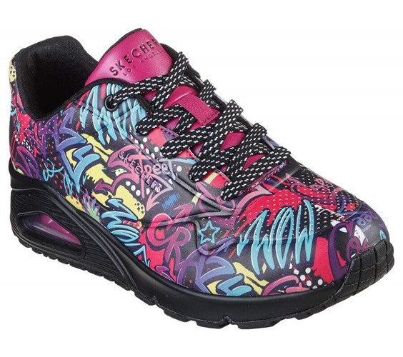 Dámské Tenisky Skechers Uno - Street Art Černé Viacfarebný | UXHYVPG-96