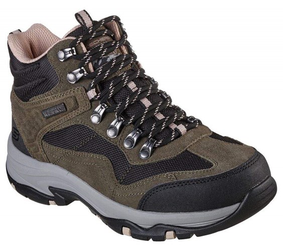 Dámské Trailové Boty Skechers Relaxed Fit: Trego - Base Camp Olivy Zelené Černé | GEDVWOX-58