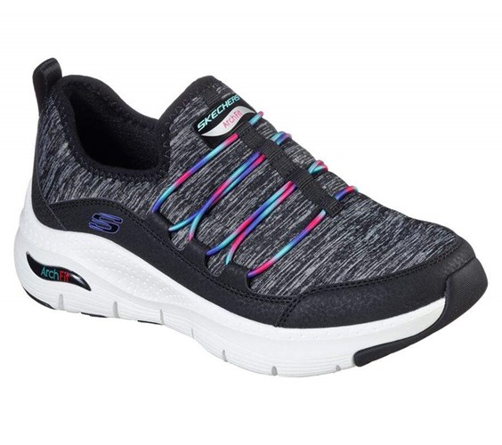 Dámské Trekové Boty Skechers Arch Fit - Rainbow View Černé Viacfarebný | GRVTKZU-23