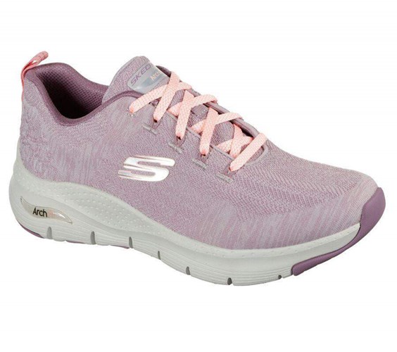 Dámské Trekové Boty Skechers Arch Fit - Comfy Wave Fialové | RZOXGFH-48