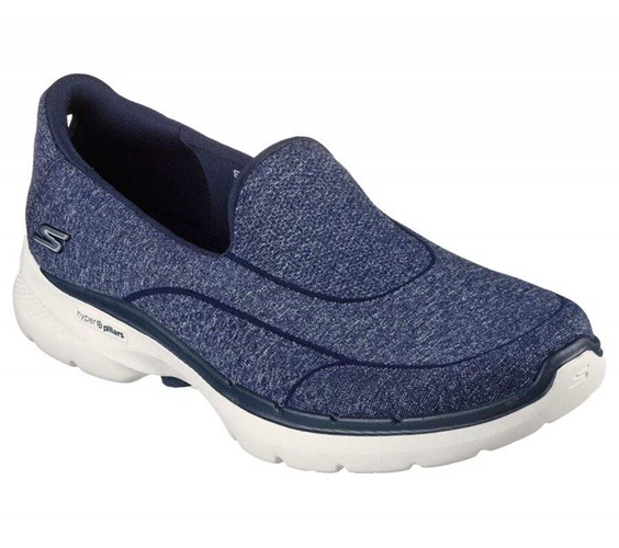 Dámské Trekové Boty Skechers GO WALK 6 - Carice Tmavě Blankyt | TMAZRYN-45