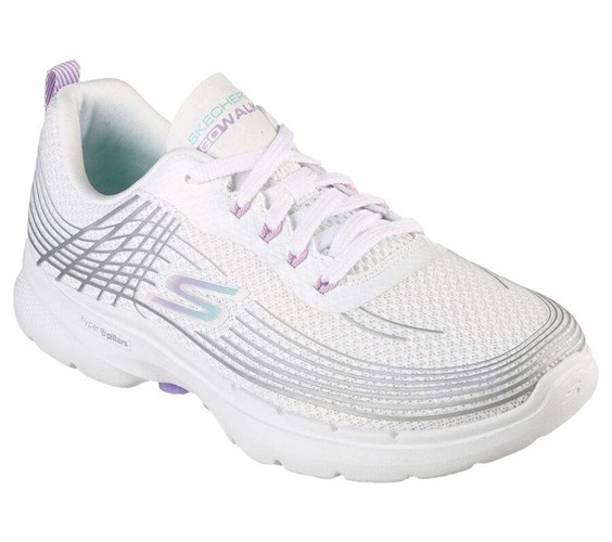 Dámské Trekové Boty Skechers GO WALK 6 - Stunning Glow Bílé Viacfarebný | VDHCXRY-72