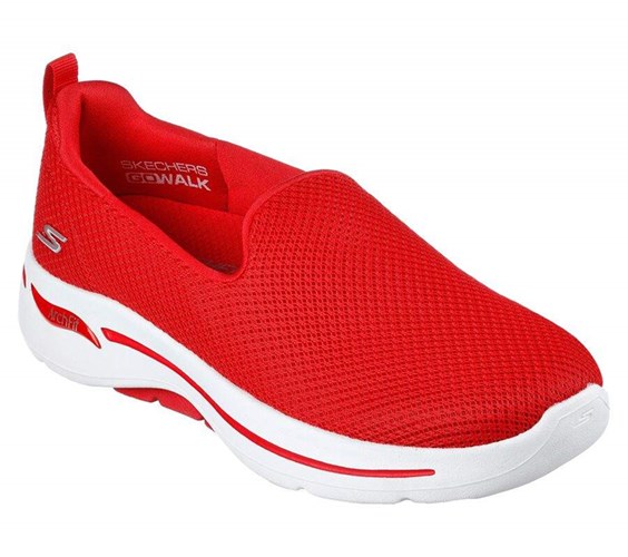 Dámské Trekové Boty Skechers GO WALK Arch Fit - Grateful Červené | TFRAIPV-59