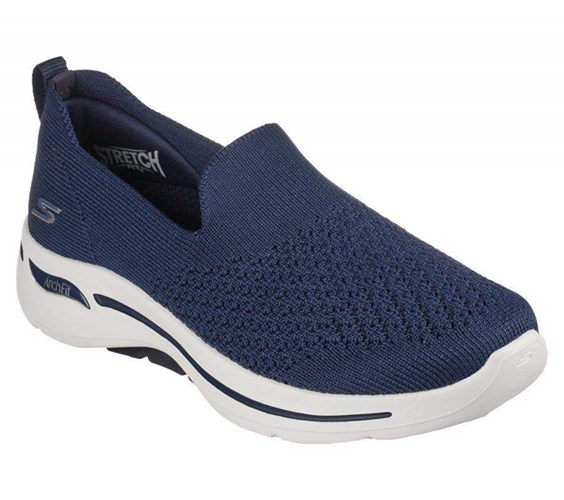 Dámské Trekové Boty Skechers GO WALK Arch Fit - Delora Tmavě Blankyt | ZUPBTFM-37