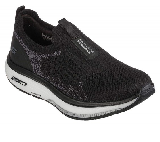 Dámské Trekové Boty Skechers GO WALK Workout Walker - Quick Motion Černé Bílé | NAMKPYL-29