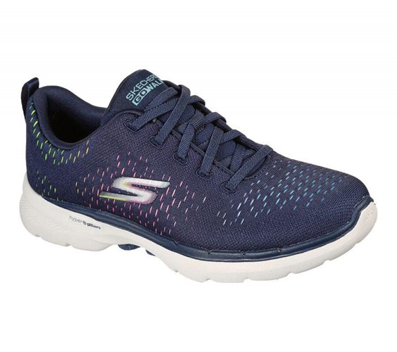 Dámské Trekové Boty Skechers GOwalk 6 - Vibrant Energy Tmavě Blankyt Viacfarebný | BVUAOZG-78